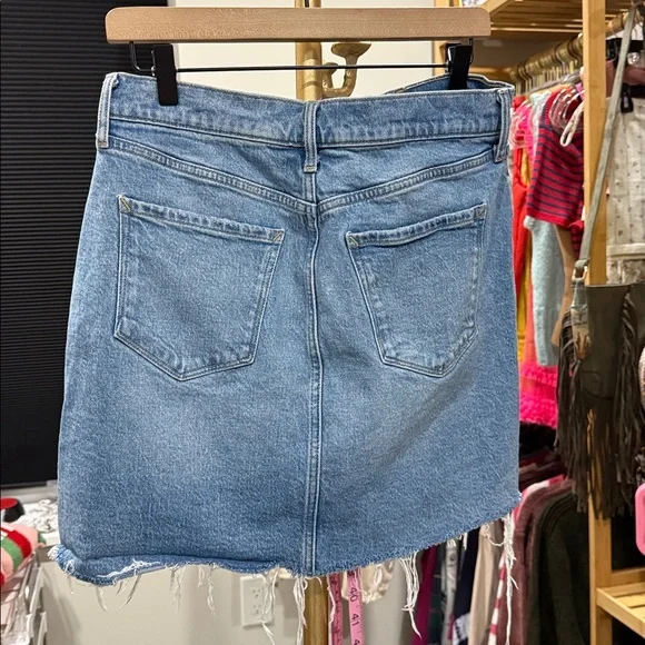 A.N.A High Rise Skirt Denim Distressed 6 Pockets - Picture 3 of 3